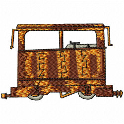 Trains Embroidery Design 12